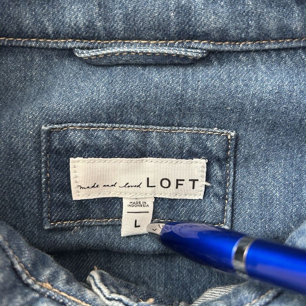 Classic Blue Denim Jacket - Women's Button-Front Jacket - Picture 3 of 11